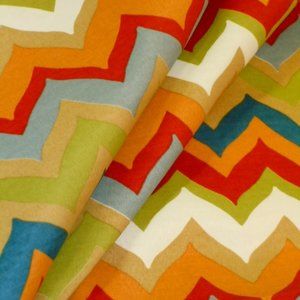 Outdoor ZigZag Multi Chevron Stripe Fabric